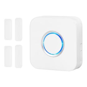 Door Chime, DC 12V, Wireless Door Open Contact Sensor Alarm Chime with 656 ft Range, 58 Chimes & 5 Adjustable Volume, Doors Ringer Alert for Busi