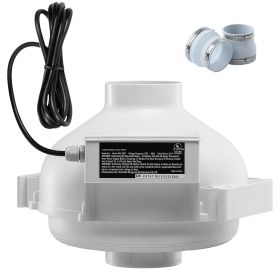4 to 4.5 inch Radon Mitigation Fan System, Quiet 260 CFM Radon Mitigation Kit with 2 Couplers