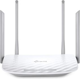 AC1200 WiFi Router Dual Band Wireless Internet Router, 4 x 10/100 Mbps Fast Ethernet Ports, EasyMesh Compatible, Support Guest WiFi, Access Point