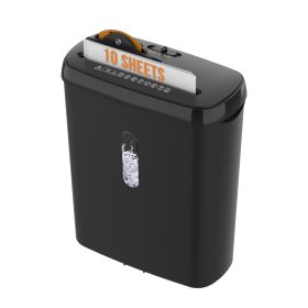 10-Sheet Strip Cut Paper Shredder, P-2 Security Level with 3.17-Gallon Basket