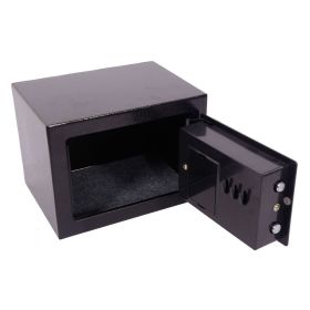17E Home Use Electronic Password Steel Plate Safe Box Black