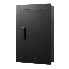 Wall Safe, 3-Tier Hidden Wall Safe with Fingerprint, Password, Key & Turning Knob