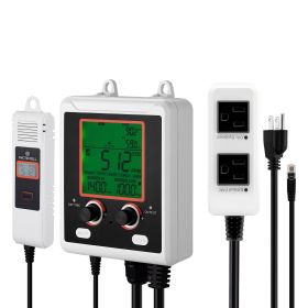 Carbon Dioxide Monitoring Controller, Dual Outlets Carbon Dioxide Controller, CO2 Meter Monitor Day and Night Detection Feature