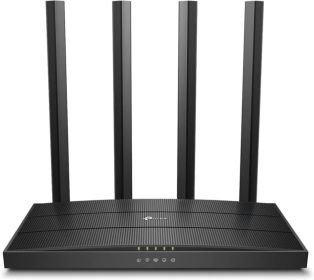 AC1200 Gigabit WiFi Router Dual Band MU MIMO Wireless Internet Router, 4 x Antennas, OneMesh and AP Mode, Long Range Coverage