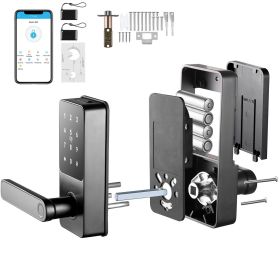 Smart Lock, 5-in-1 Smart Door Knob, Fingerprint Deadbolt with App Control, Bluetooth Smart Lock, Keyless Entry Door Lock with Handle