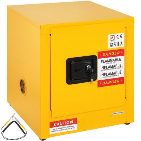 Flammable Cabinet 16.9" x 16.9" x 18.2", Galvanized Steel Safety Cabinet, Adjustable Shelf Flammable Storage Cabinet