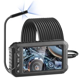 Endoscope Camera with Light, Triple Lens Industrial Borescope, 5" Screen 1080P Inspection Camera, 8 + 2 Lights