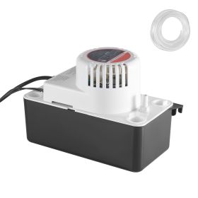 Condensate Removal Pump, 1/50 HP, 65 GPH, 15 ft Lift, 1/2 Gal Tank Automatic AC Condensation Pump with Float Switch & 20 ft Hose for Air Conditio