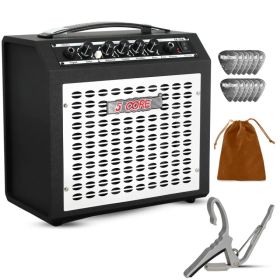 5 Core Guitar Amp 20W Electric Portable Mini Amplifier W Built In 6.5" Speaker Aux Headphone Jack (Option: 20WBLKWH)