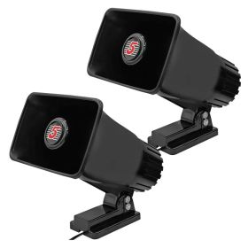 5 Core PA Horn 200W Loud Speaker Pair 6 Inch Bull Horn Loud Audio 80hm All Weather Indoor Outdoor Use (Option: Black)