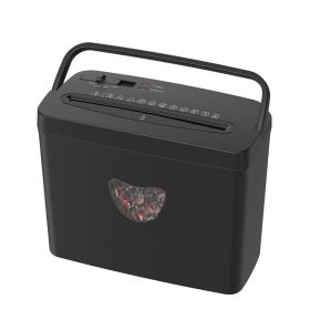 Paper Shredder for Home Use,5 Sheets Small Crosscut Paper Shredder,P-4 Security Level with 2.38-Gallon Basket (Color: Black)